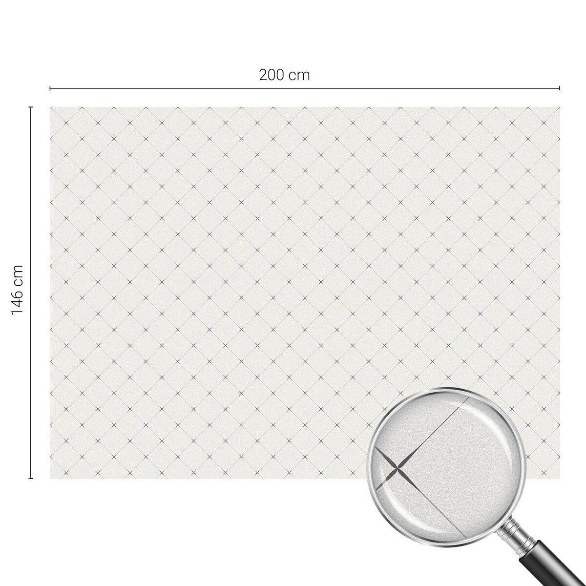 Folia okienna dekoracyjna - Elegancki wzór rombowy - 200x146 cm