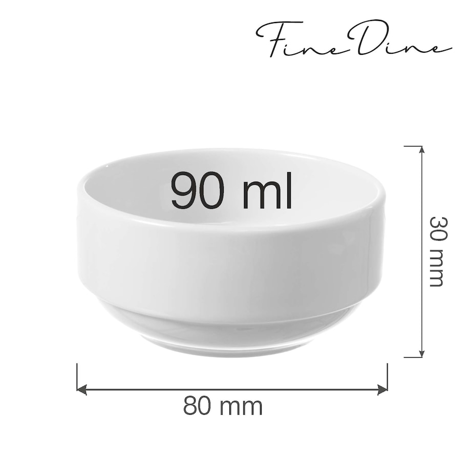 Miseczka sztaplowana Bianco 90 ml, 80 mm