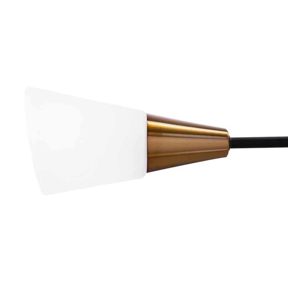 Lampa wisząca 6-punktowa szklana biało-złota AROYO VI
