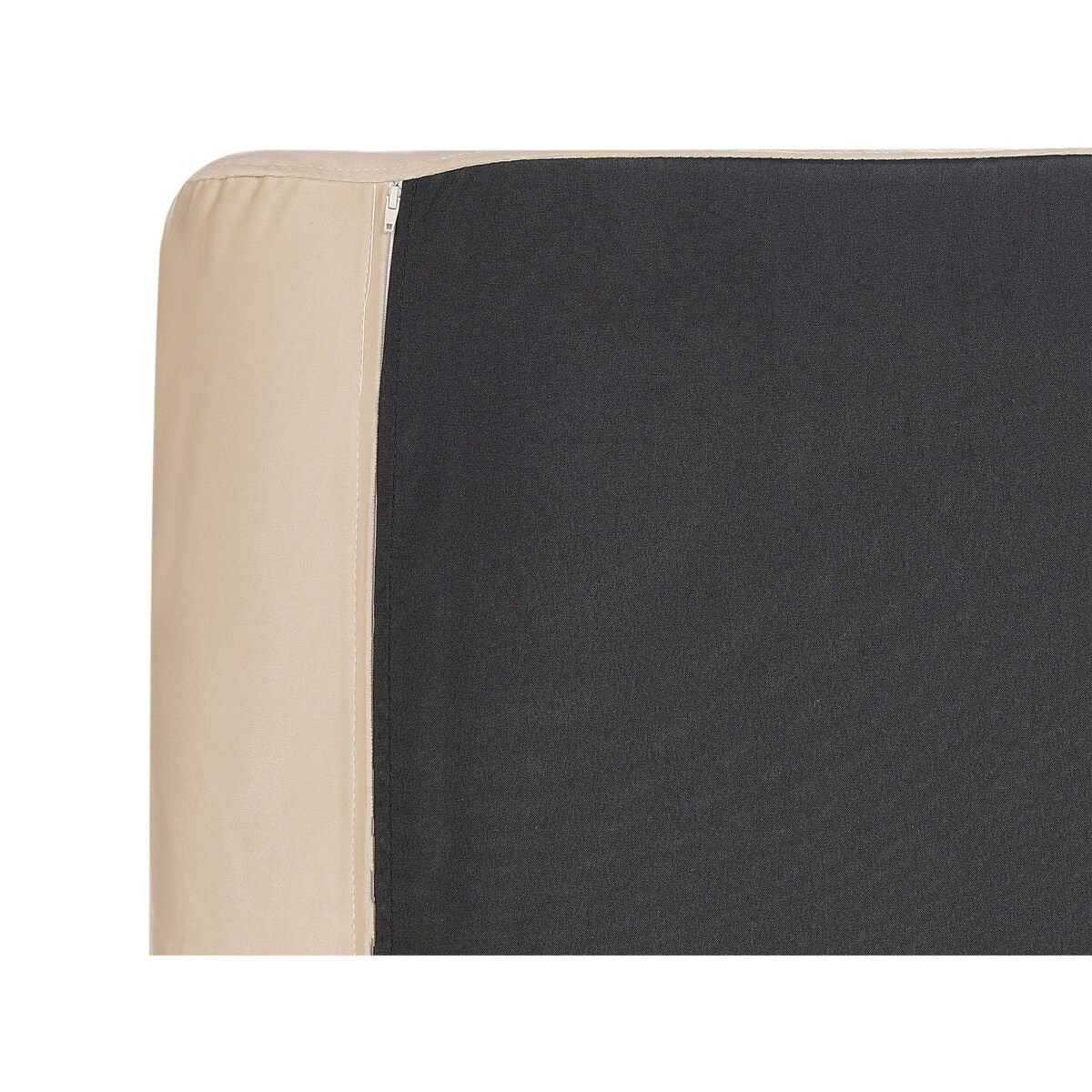 Fotel welurowy beżowy VINTERBRO