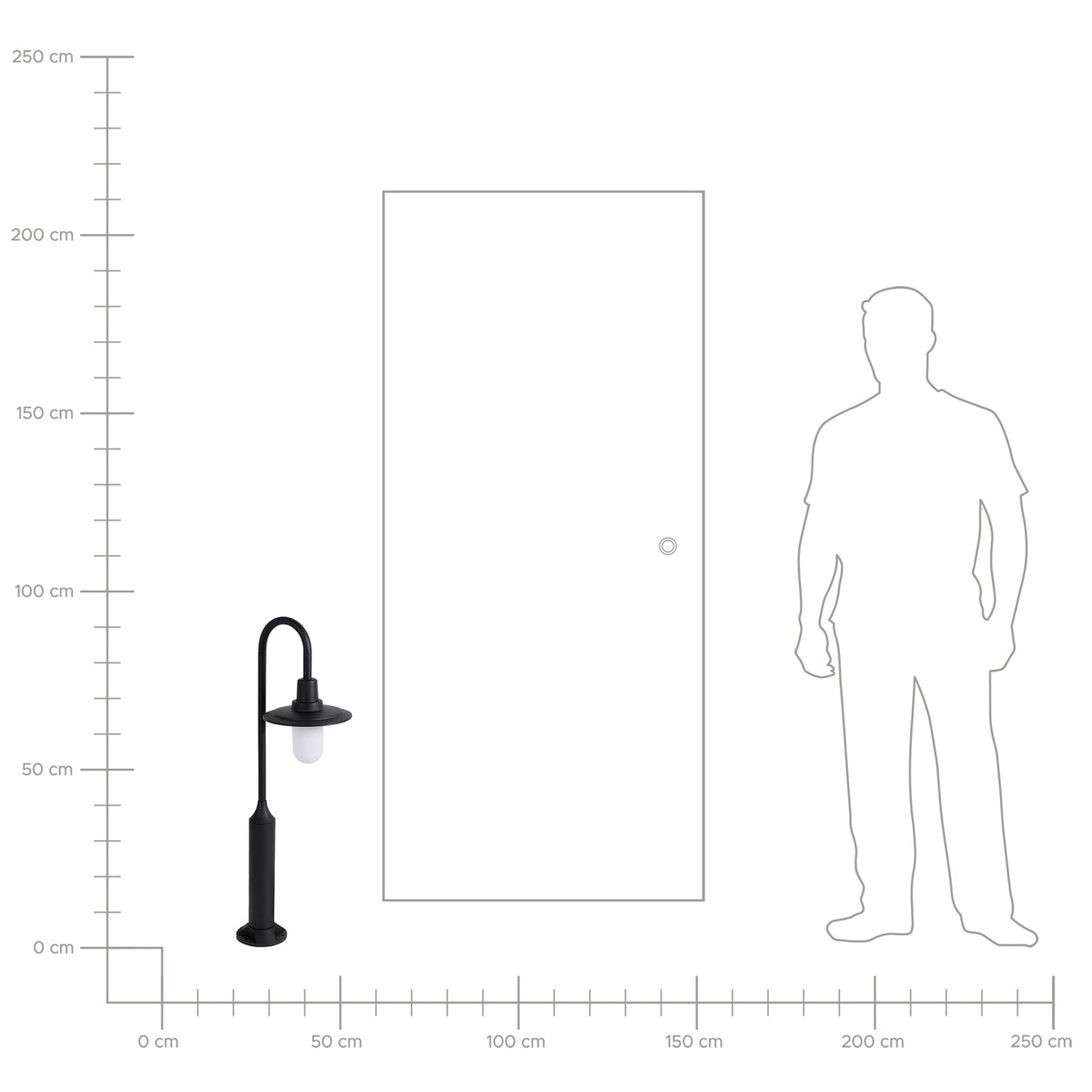 Lampa ogrodowa słupek LED ABEDES Czarny