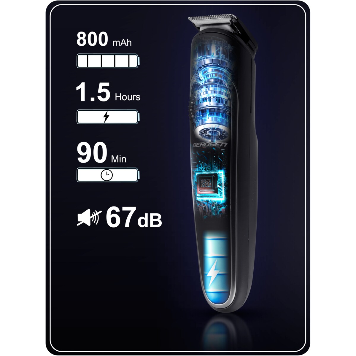 Trymer maszynka do włosów golarka do brody 6w1 Berdsen