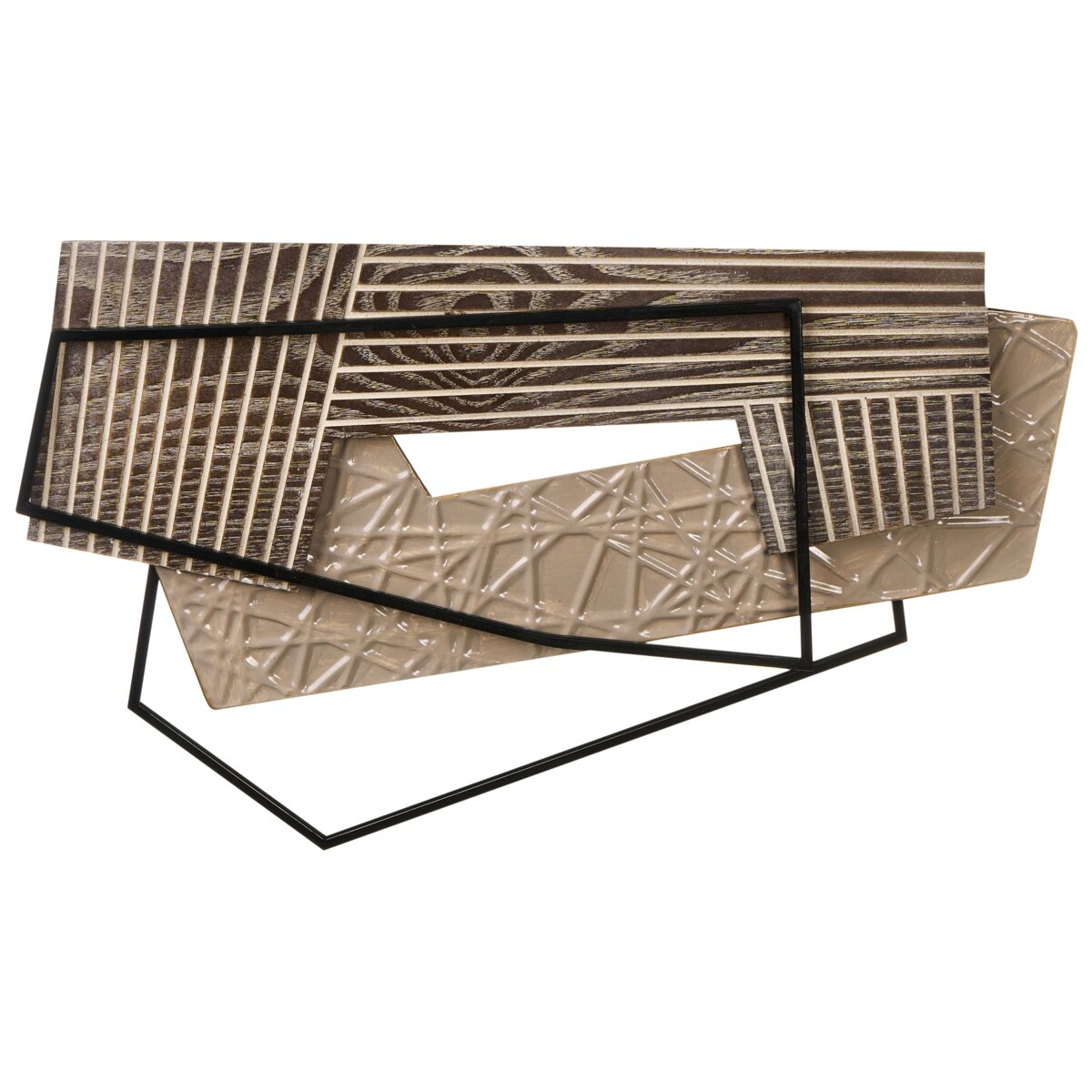 Dekoracja ścienna ENNIS Metal 36 cm Brązowy