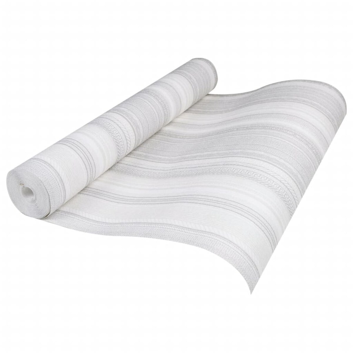 vidaXL Tapeta 3D z wzorem w pasy, szara, 10x0,53 m, flizelina