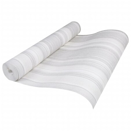 vidaXL Tapeta 3D z wzorem w pasy, szara, 10x0,53 m, flizelina