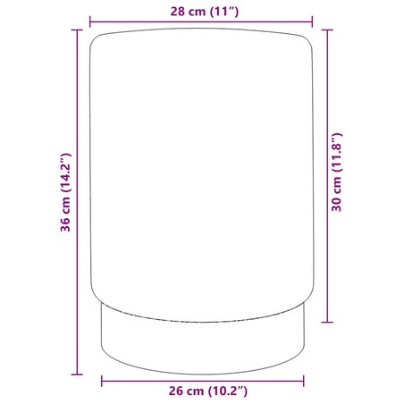 vidaXL Stołek, jasnoniebiesko-złoty, aksamit 28 x 36 cm