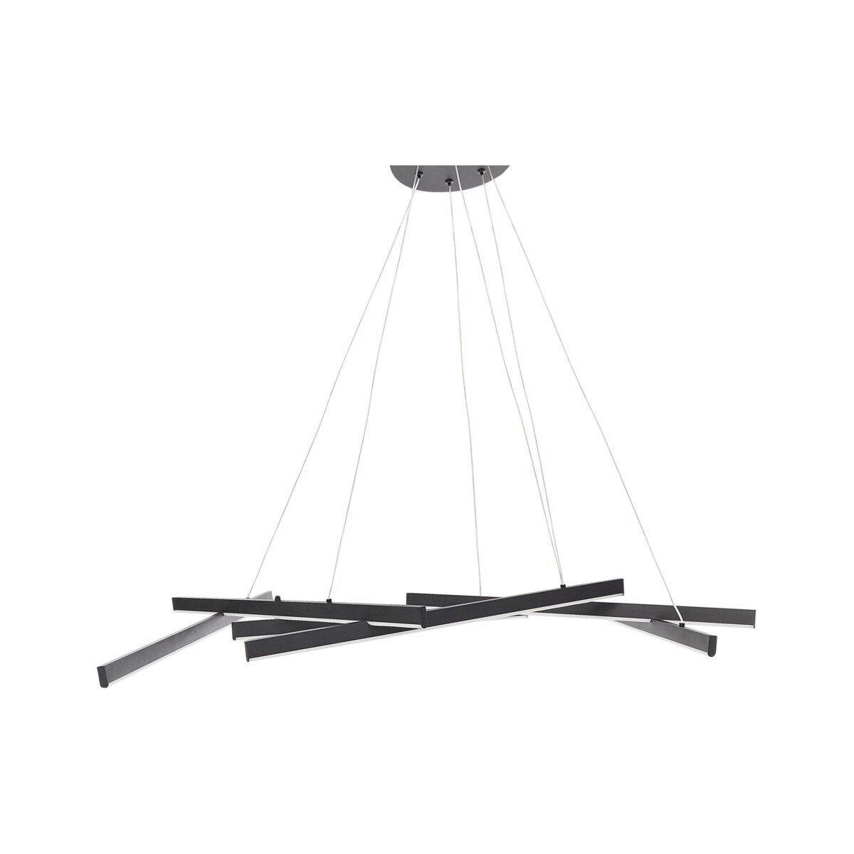 Lampa wisząca LED metalowa czarna KANDRA