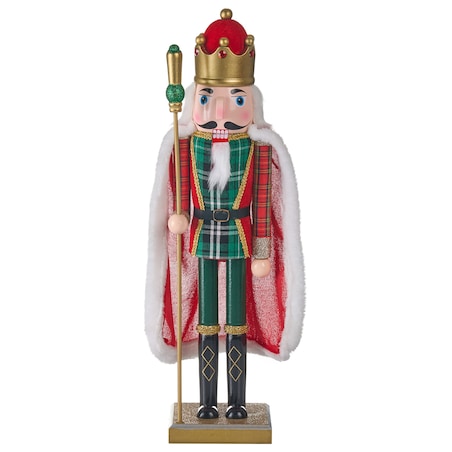 Figurka dekoracyjna HALLSJON Dziadek do orzechów 50 cm Czerwony/ zielony