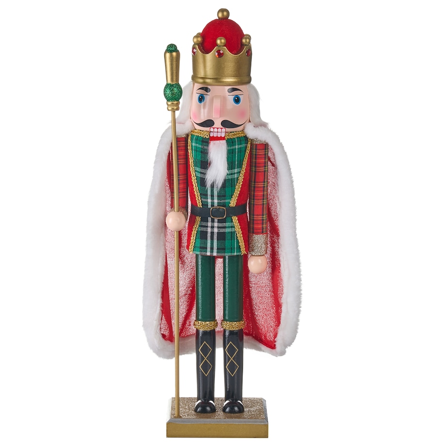 Figurka dekoracyjna HALLSJON Dziadek do orzechów 50 cm Czerwony/ zielony