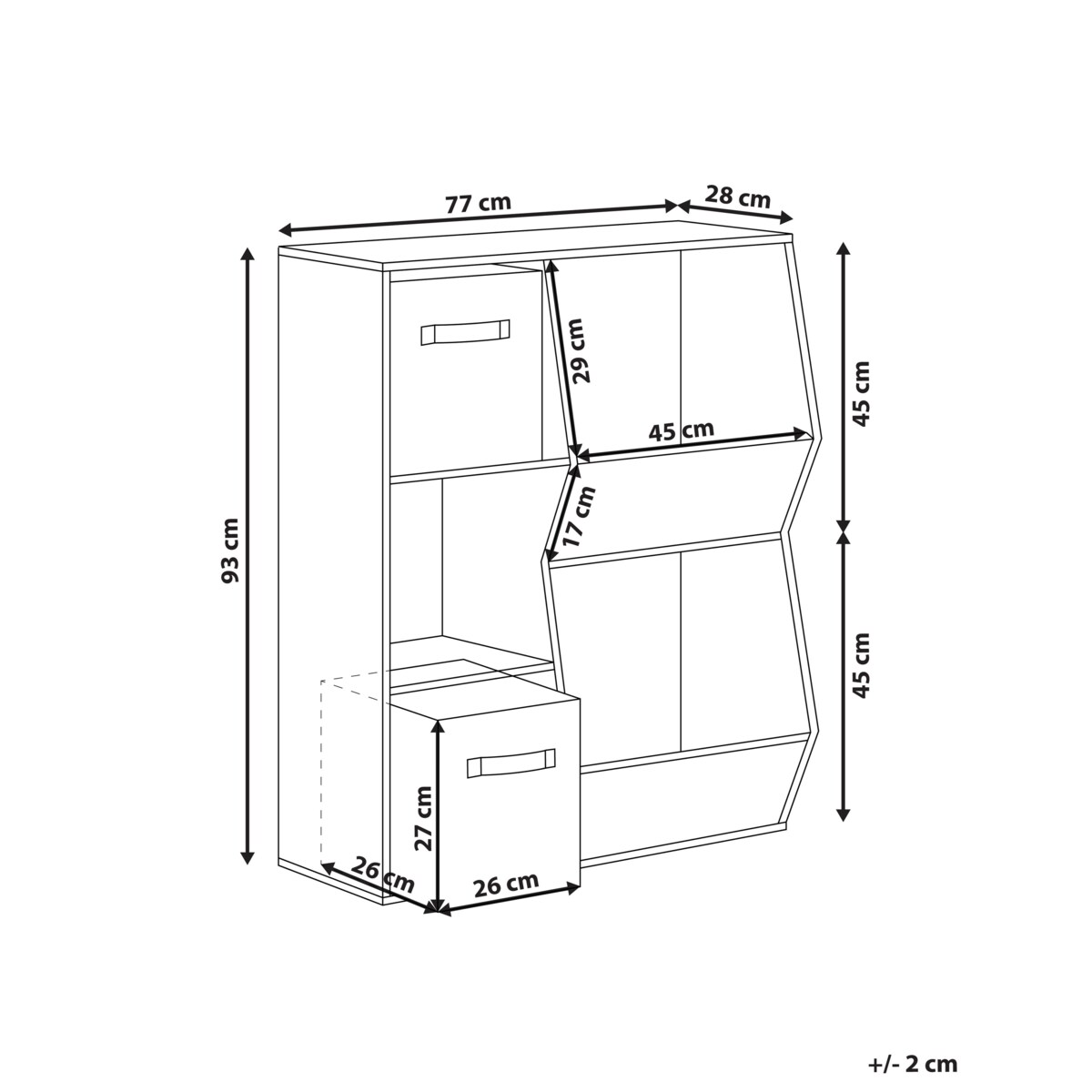 Regał 3 półki DARLOT Biały
