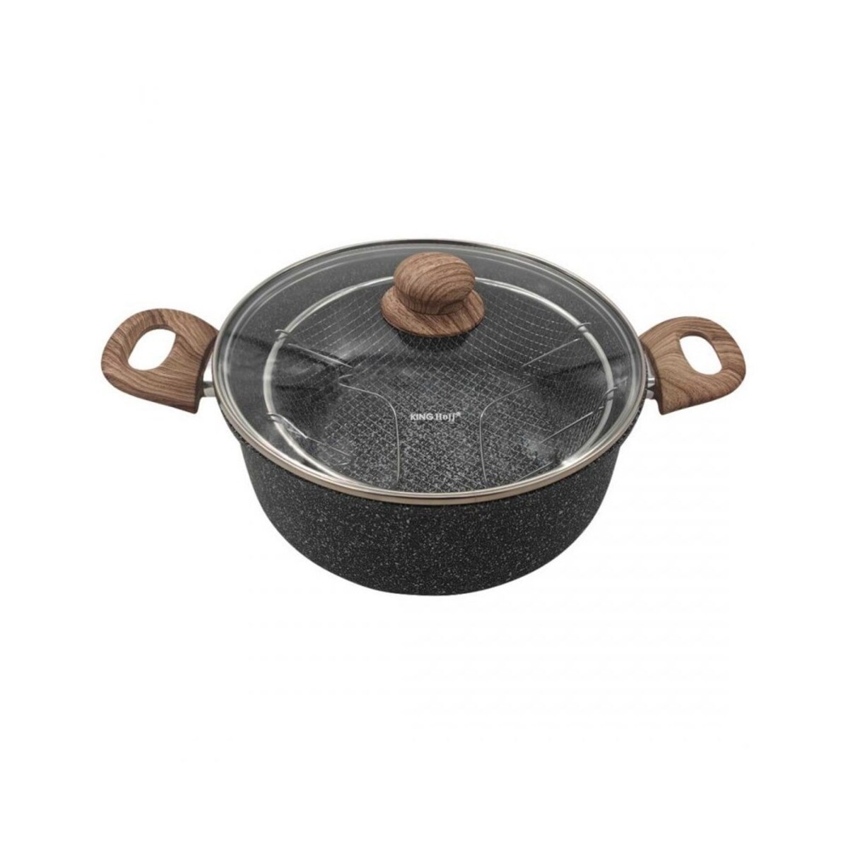 Kinghoff garnek marmurowy z koszem do smażenia 4l 64803