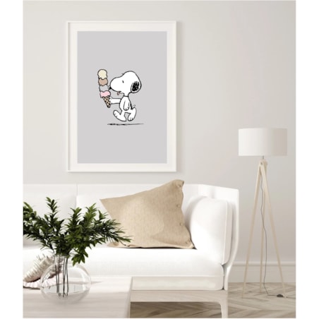 Poster Story, Plakat, Obraz - Snoopy z Lodami, wymiary 60 x 84 cm