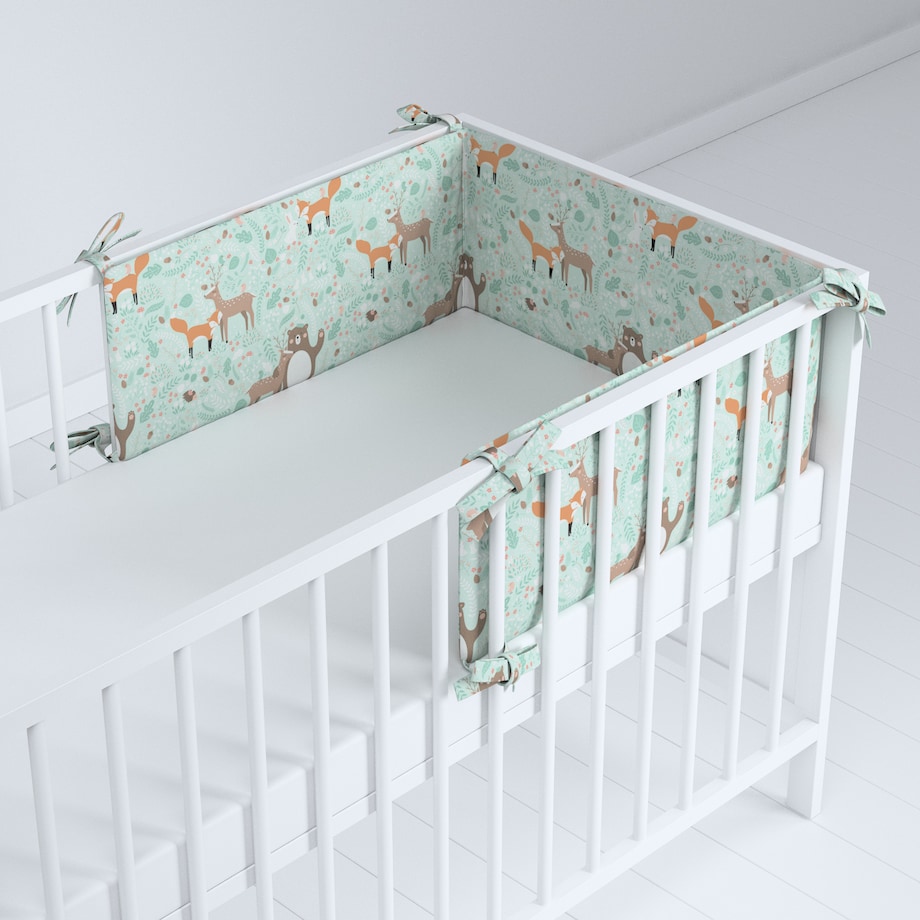 Ochraniacz do łóżeczka, zielony, 180x30cm, Magic Collection