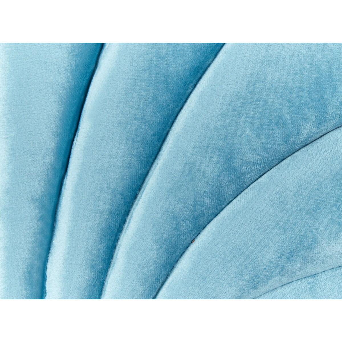 Poduszka dekoracyjna muszla welurowa 47 x 35 cm niebieska CONSOLIDA