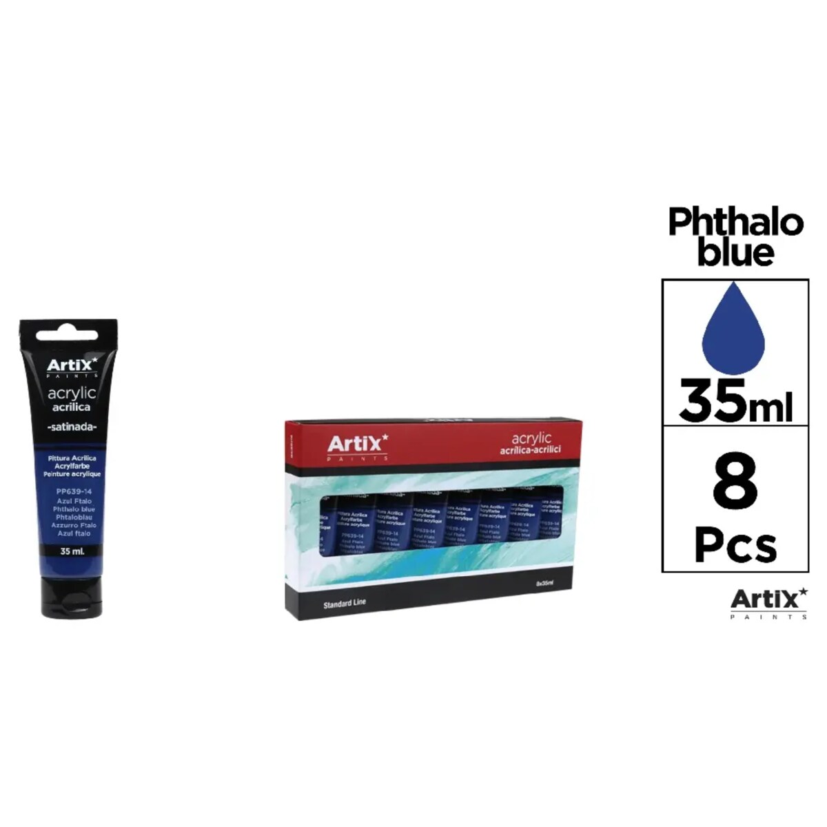 farba akrylowa phthalo blue artix pp639-14 35ml