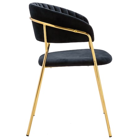 Eleganckie krzesło Margo KH121100121.74 King Home tapicerowane czarne