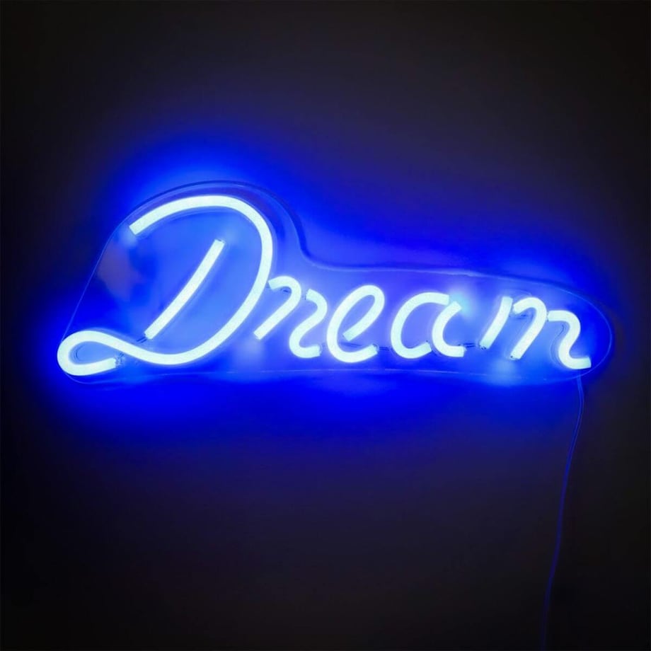Lampka ledowa stołowa Neon FM-WN37 Zumaline dream niebieska biała
