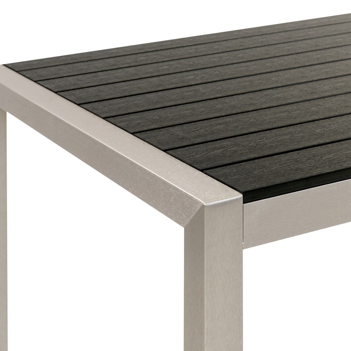 Stół ogrodowy VERNIO 180 cm 90 cm Metal Czarny/ srebrny