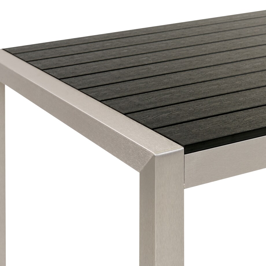 Stół ogrodowy VERNIO 180 cm 90 cm Metal Czarny/ srebrny