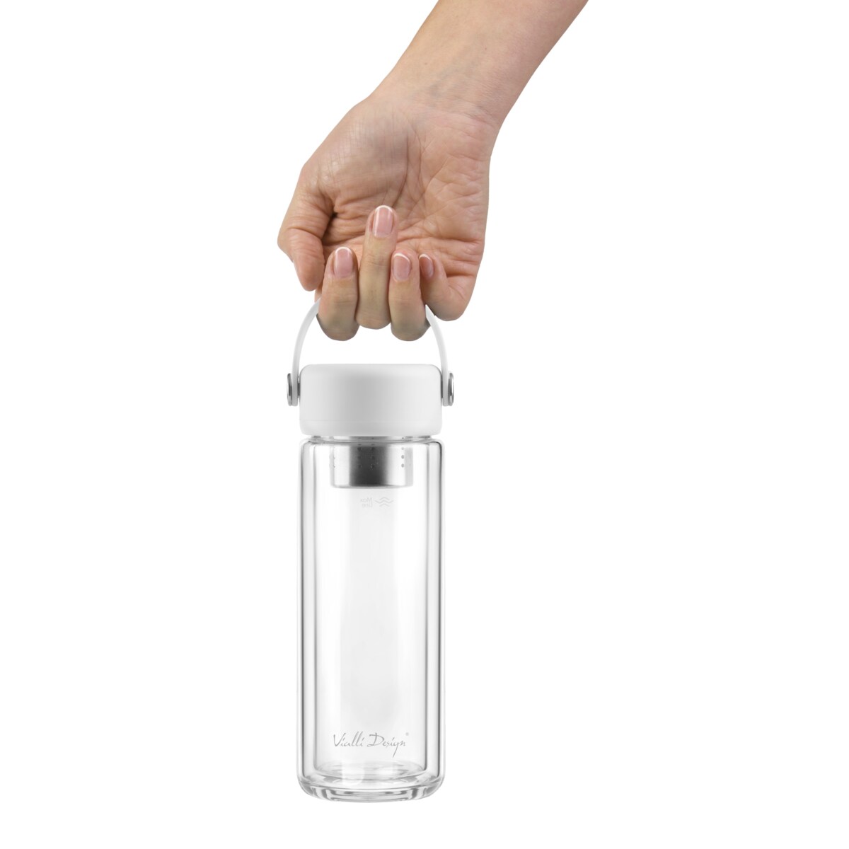 Butelka z podwójną ścianką i zaparzaczem Fuori 350 ml biała 30169