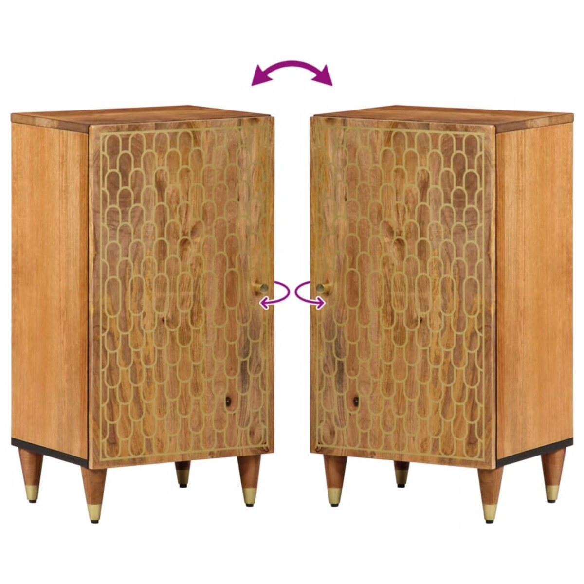 vidaXL Szafka, 40x33x75 cm, lite drewno mango