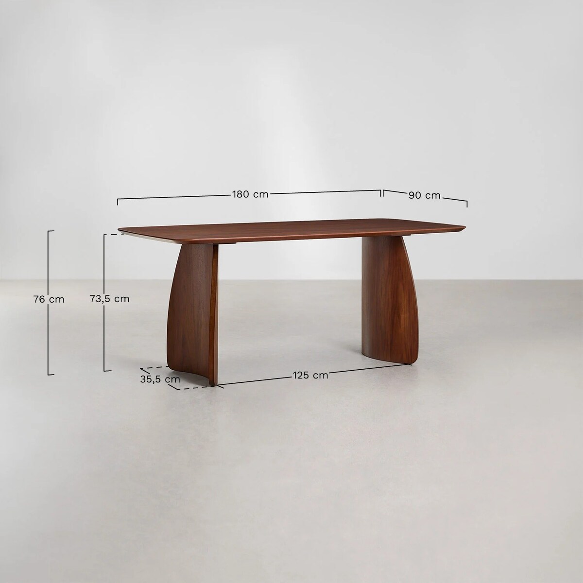 Prostokątny stół jadalniany z MDF Lunda 180x90 cm