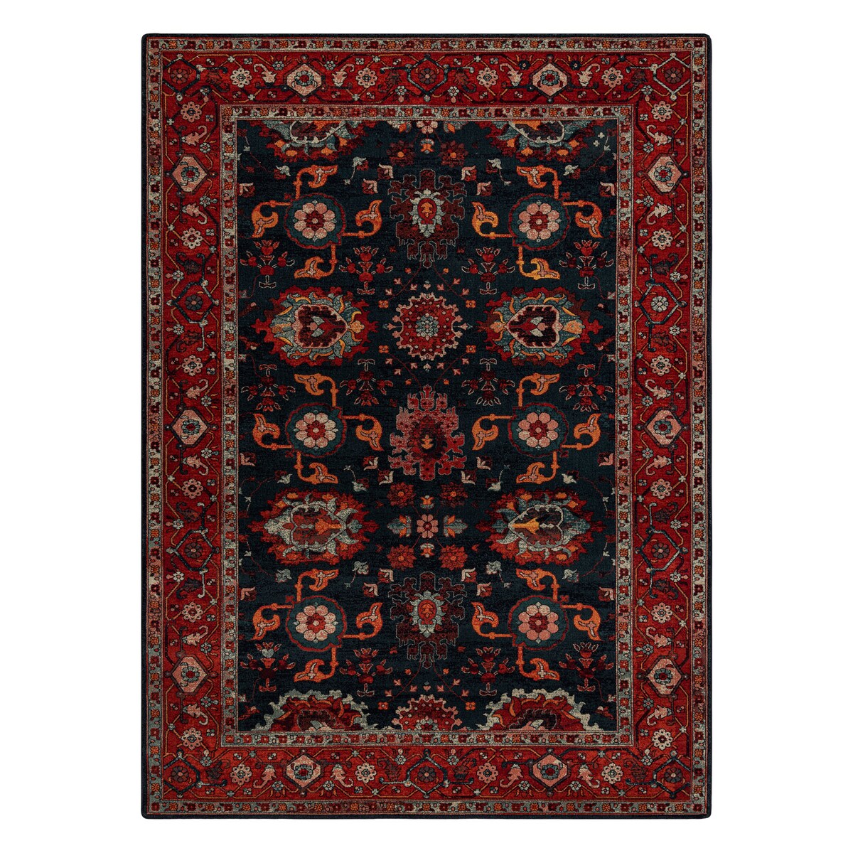 Dywan wełniany POLONIA Tesoro Ramka granat 235x350 cm