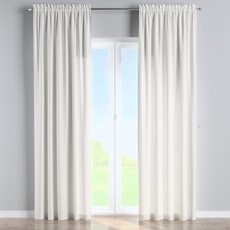 Zasłona na kanale z grzywką 1 szt. 130x245 biały