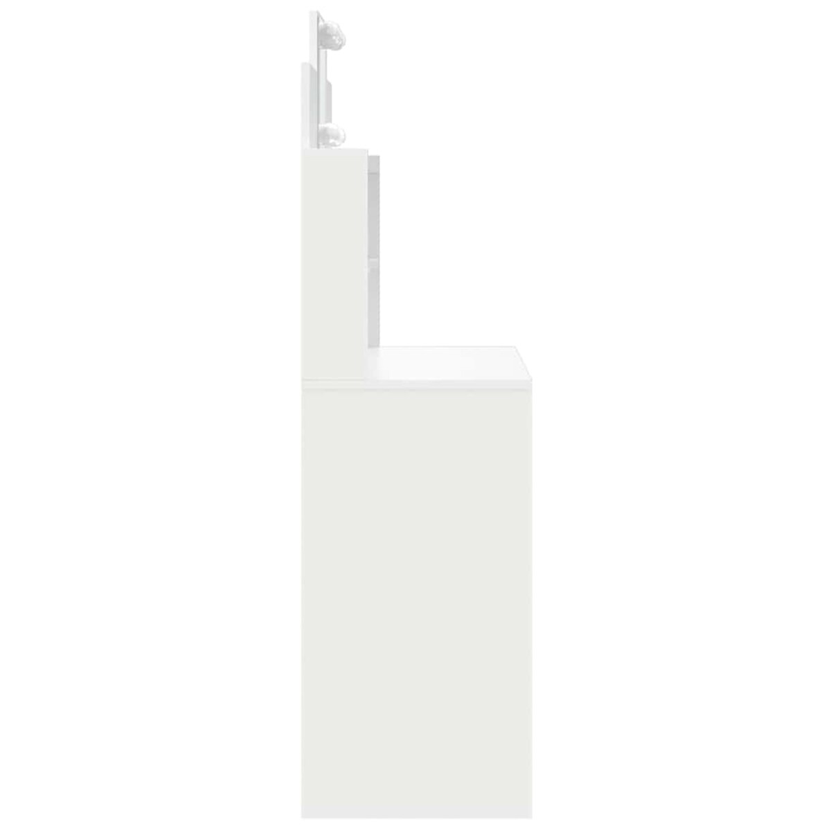 vidaXL Toaletka z oświetleniem LED, biała, 96x40x142 cm