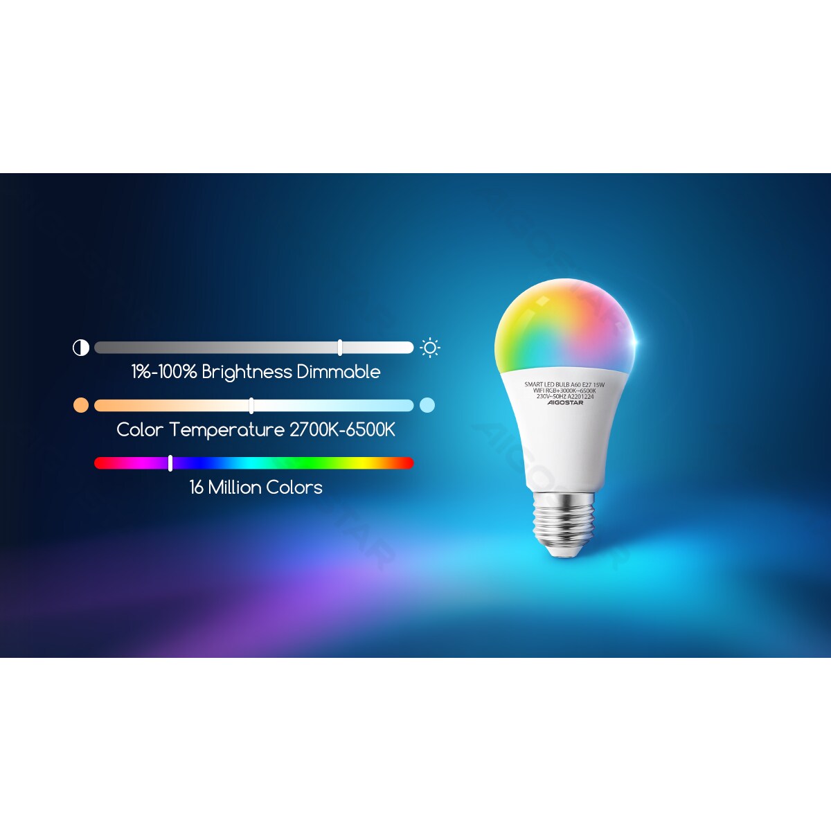 inteligentna żarówka led wb g45 e27 wi-fi 6,5w