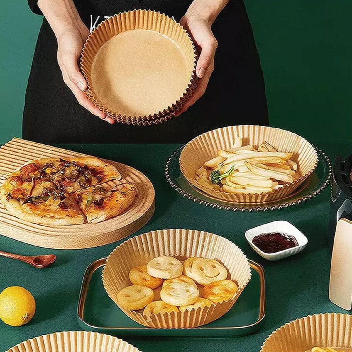 Wkłady papierowe do frytownicy 20cm 100 sztuk okrągłe KLAUSBERG