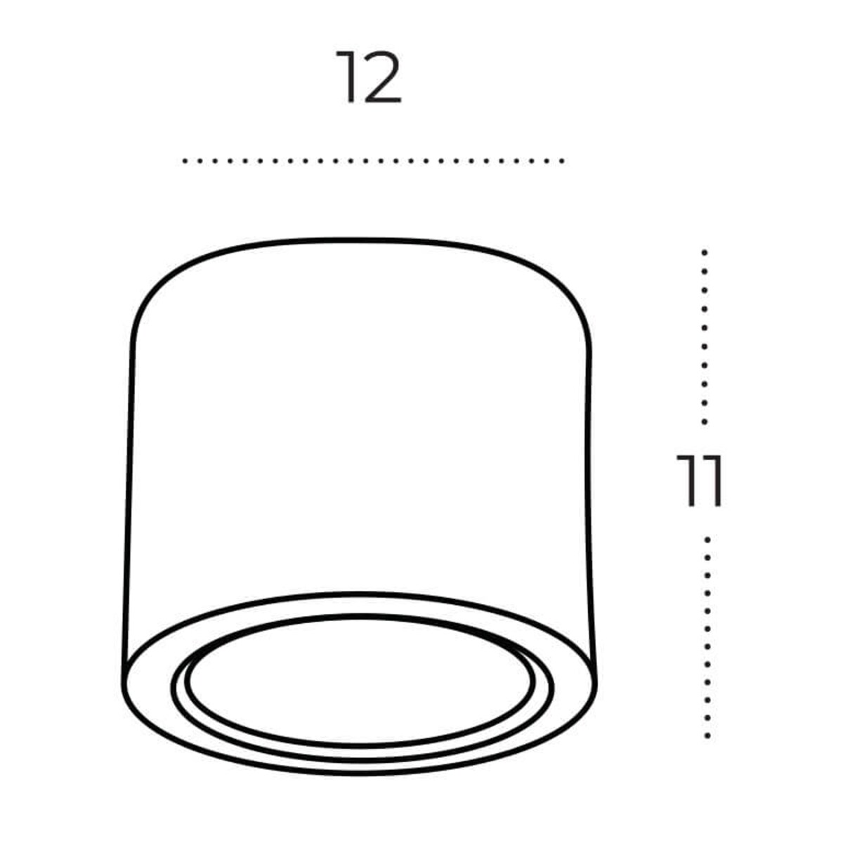 Przysufitowa lampa tuba Conyon AZ6030 Azzardo IP54 LED 25W 3000-6000K biały