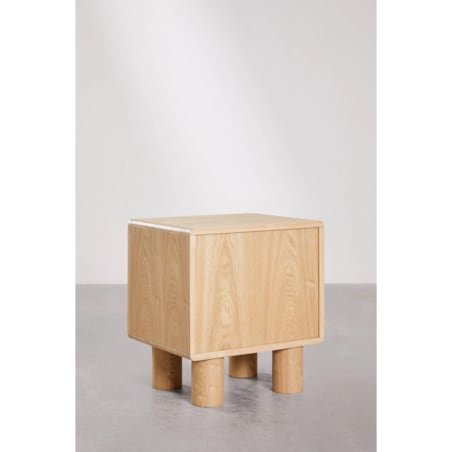 Szafka nocna 50x40 cm z MDF i forniru Gumeri, naturalna
