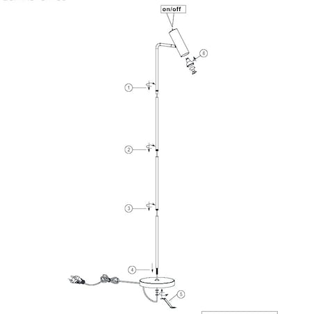 Lampa podłogowa Marley 412400132 czarna tuba stojąca do gabinetu