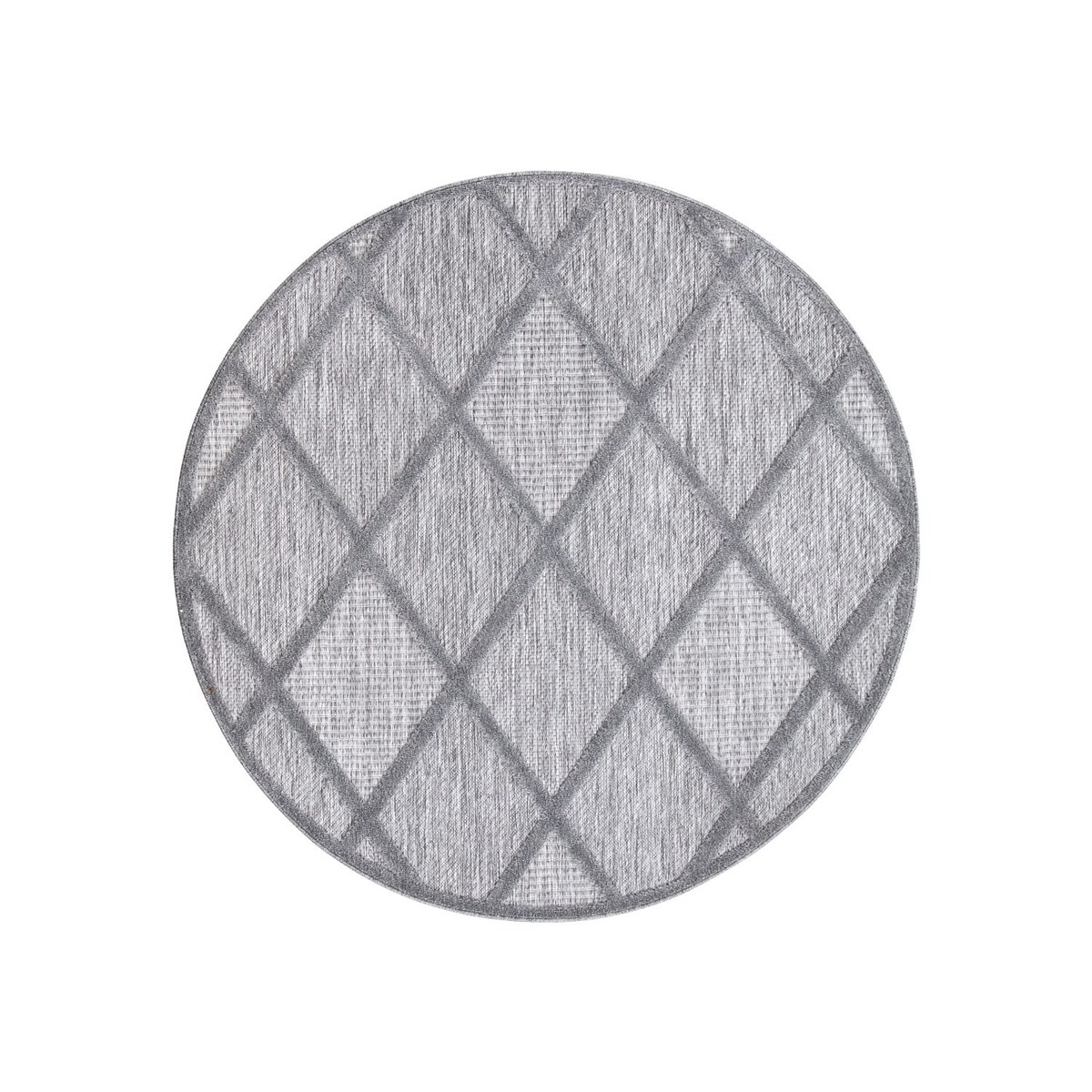 Dywan okrągły na zewnątrz i do wnętrz romby Sanori 4570 Antracyt 200x200
