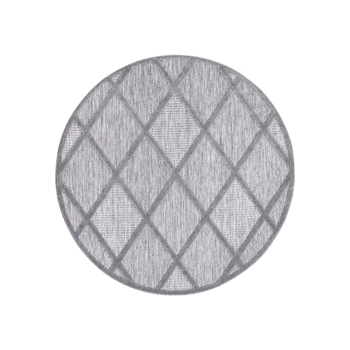 Dywan okrągły na zewnątrz i do wnętrz romby Sanori 4570 Antracyt 200x200