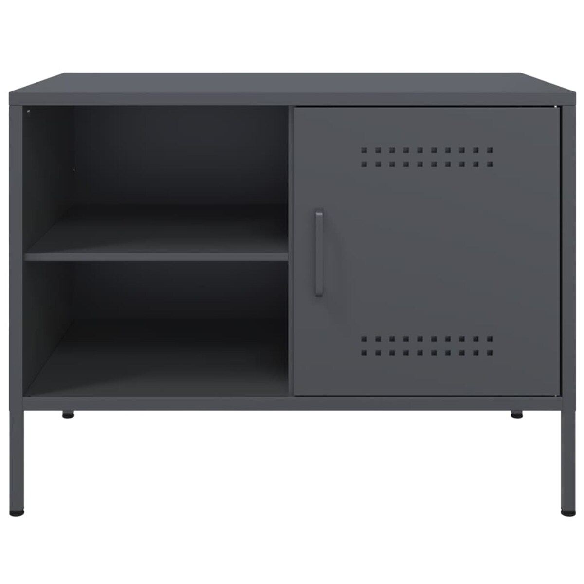 vidaXL Szafki pod TV, 2 szt., antracytowe, 68x39x50,5 cm, stalowe