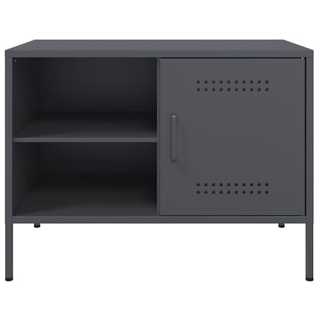 vidaXL Szafki pod TV, 2 szt., antracytowe, 68x39x50,5 cm, stalowe