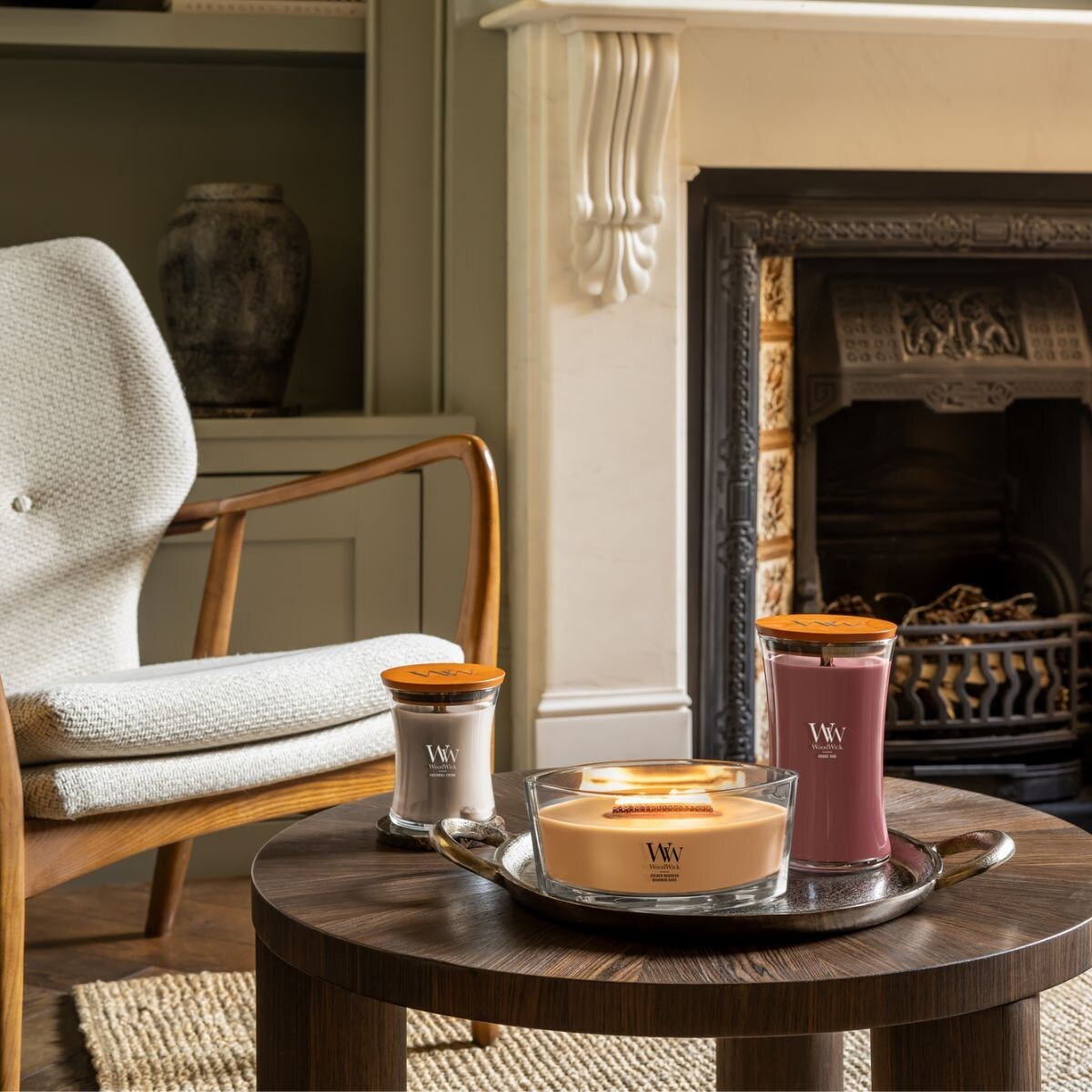 WoodWick świeca Elipsa GOLDEN BOURBON