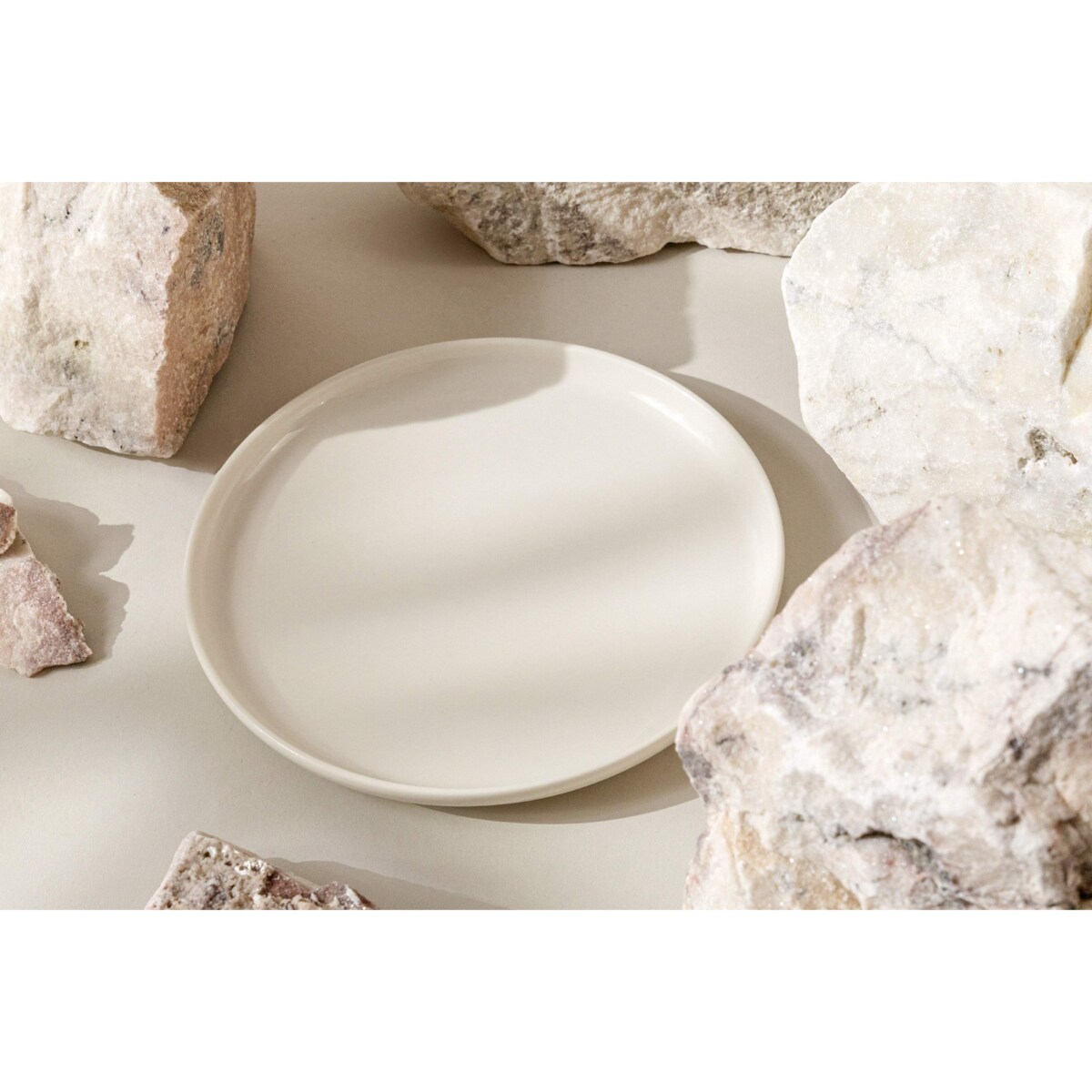 SORINA Talerz deserowy 6 sztuk, kremowy