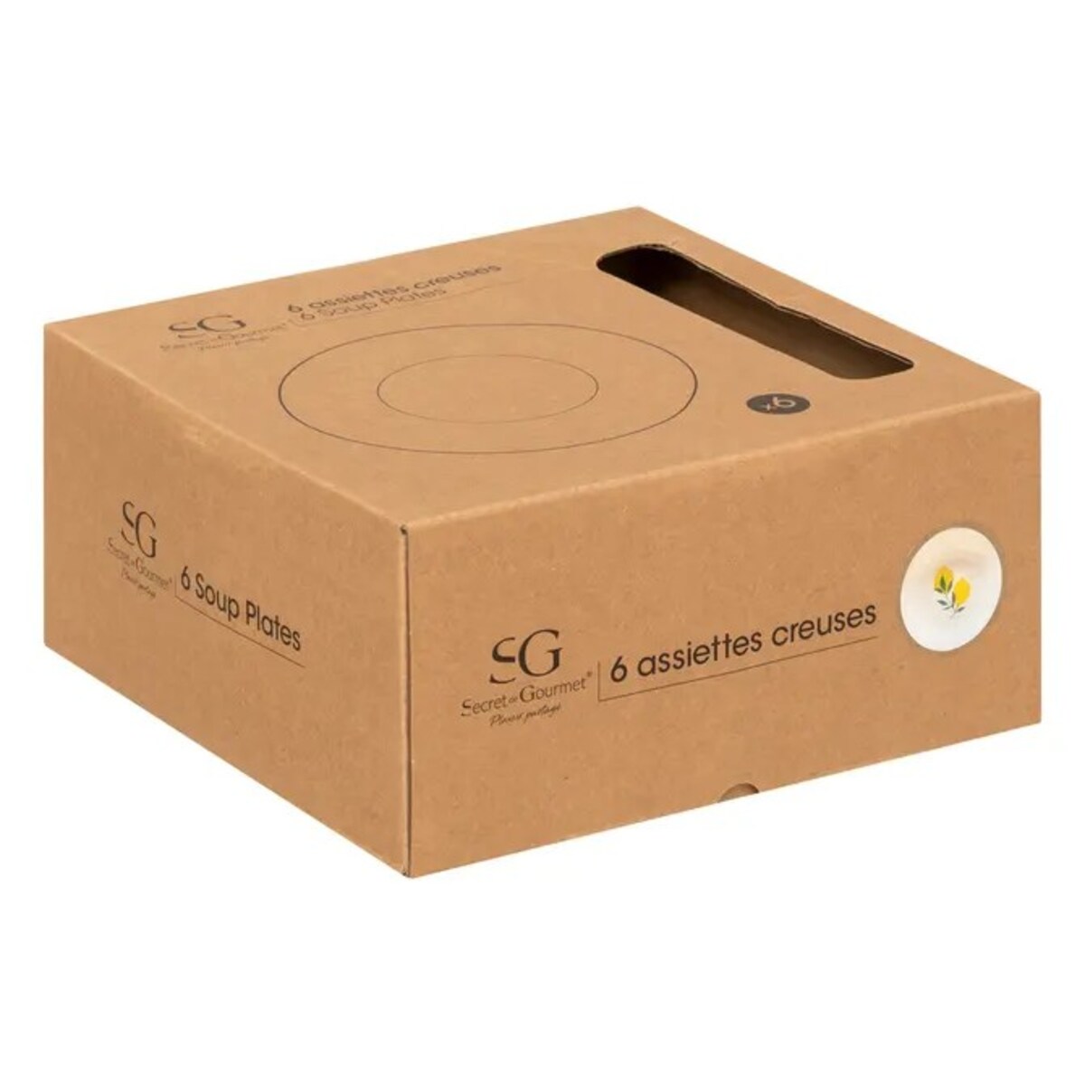 Komplet 6 talerzy głębokich Lemon 20 cm