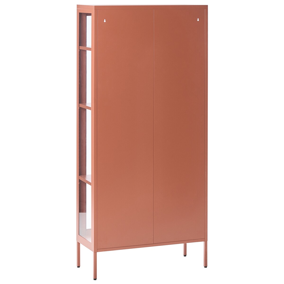 Witryna ze szklaną gablotą HARTY Metal 80 cm Złoty brąz
