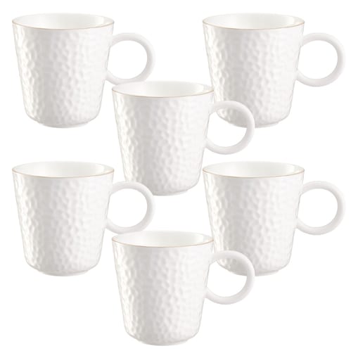 VILLA ITALIA Zestaw kubków porcelanowych 6 sztuk 500 ml PAULA