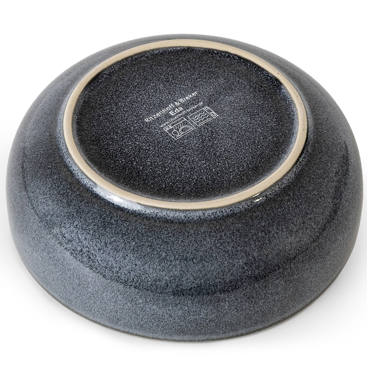 EDA Zestaw śniadaniowy 6 os. (12 el.), niebieski/szary/beżowy