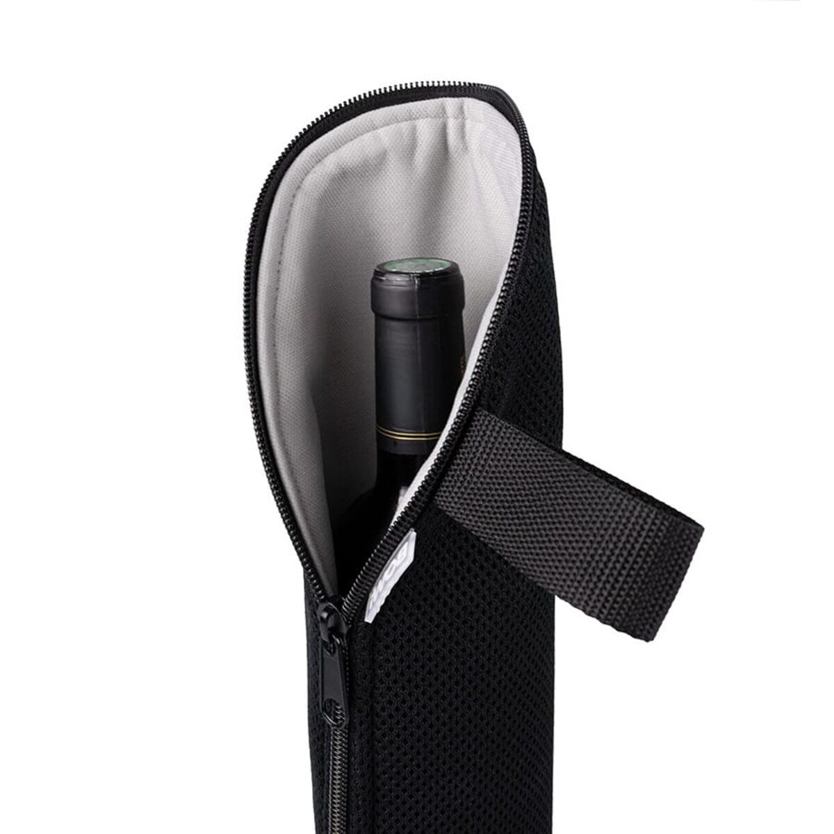 Etui podróżne, opakowanie na butelki z zamkiem czarne