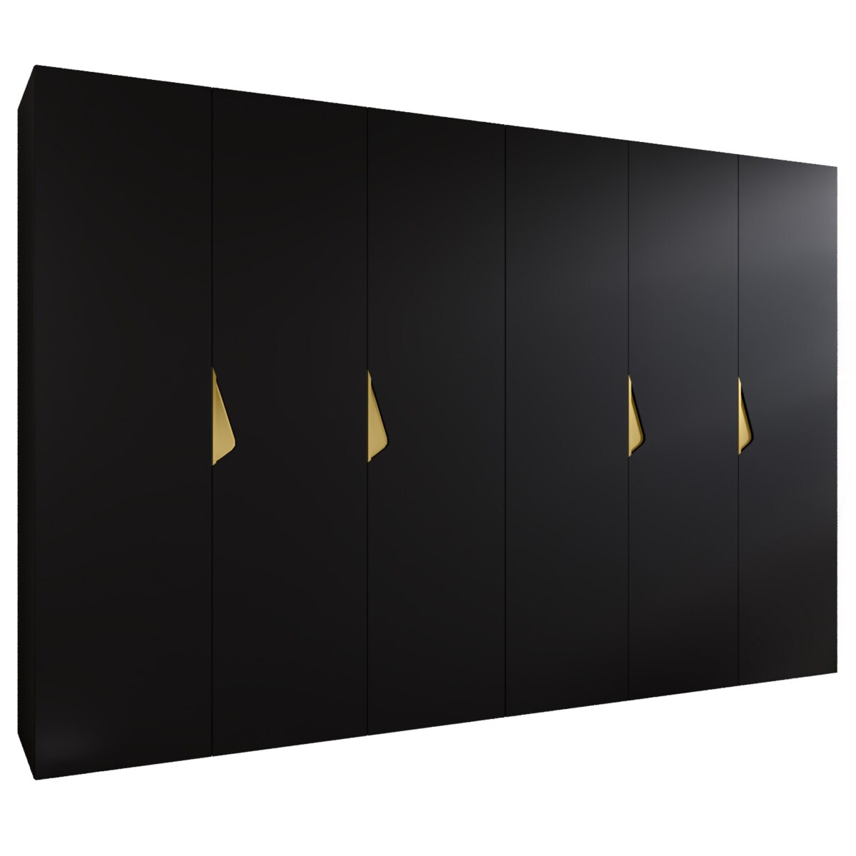 Szafa uchylna Sandi 1 300 (2X150) wys 202 cm Czarny + u Złoty