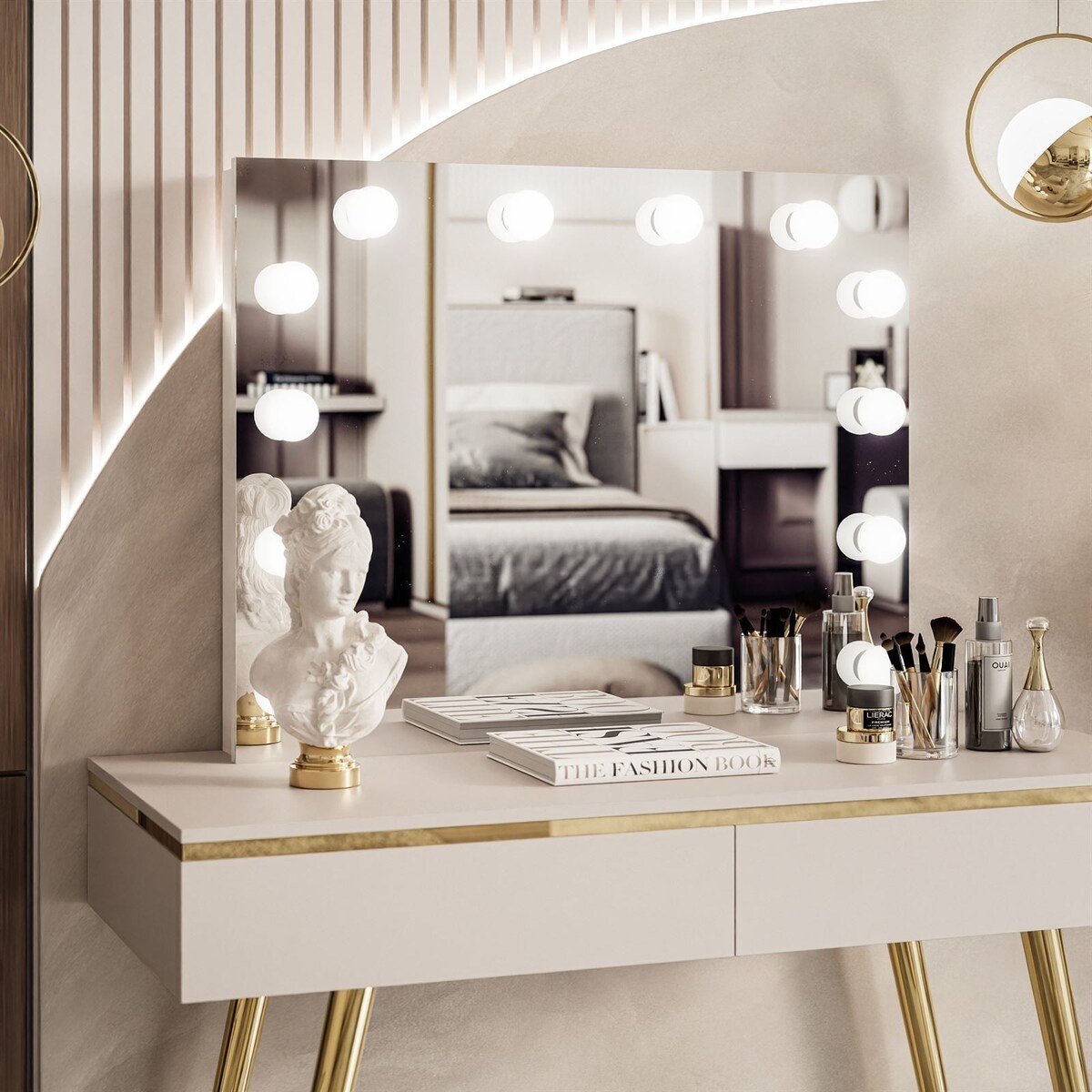 Toaletka AURORA-S ELITE z lustrem kaszmir