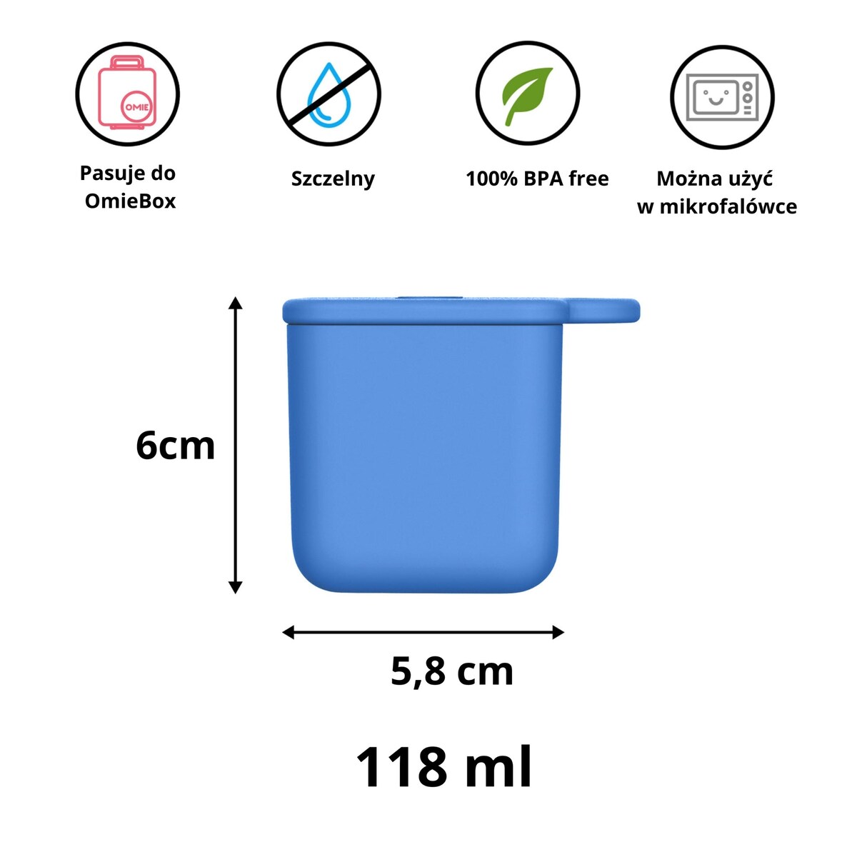 OMIE OMIEDIP 2 szczelne pojemniczki, Sea blue / Green