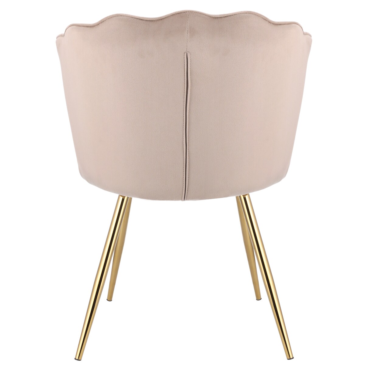Krzesło welurowe eleganckie FIORE beżowe tapicerowane