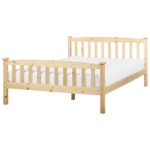 Łóżko drewniane 140 x 200 cm jasne GIVERNY